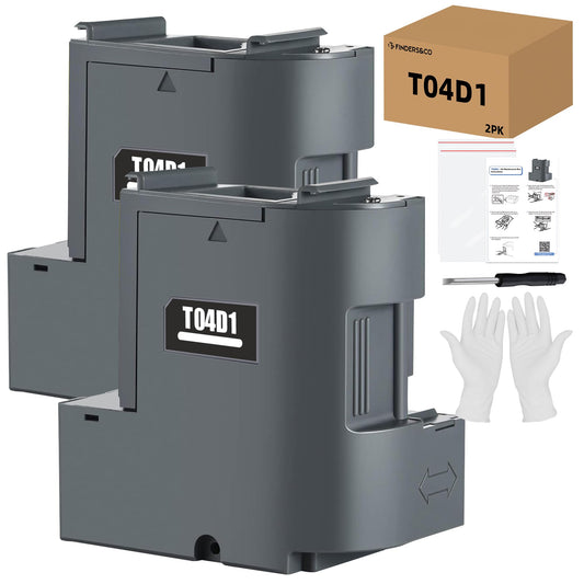 T04D100 T04D1 Ink Maintenance Box for ET-15000 ET-3750 ET-3760 ET-4750 ET-4760 ET-3850 ET-4850 WF-2860 XP-5100 ET-3710 ET-3830 ET-5150 Printers (EWMB2, 2PK)