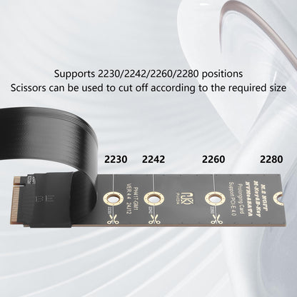 GINTOOYUN PCI-E4.0 M.2 NVME to Oculink SFF-8611/8612 Adapter Cable M.2 M-Key 2280 NGFF to Oculink SFF-8611 SFF-8612 Female Host Cable for Laptops,eGPU,etc(6.89 Inch)