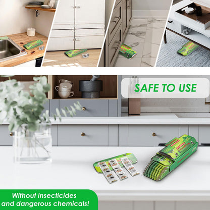MYLEUS 50 Pack Cockroach Traps Indoor Sticky - Stay Away from Cockroaches, Easy to Use Bug Traps for Cockroach Control