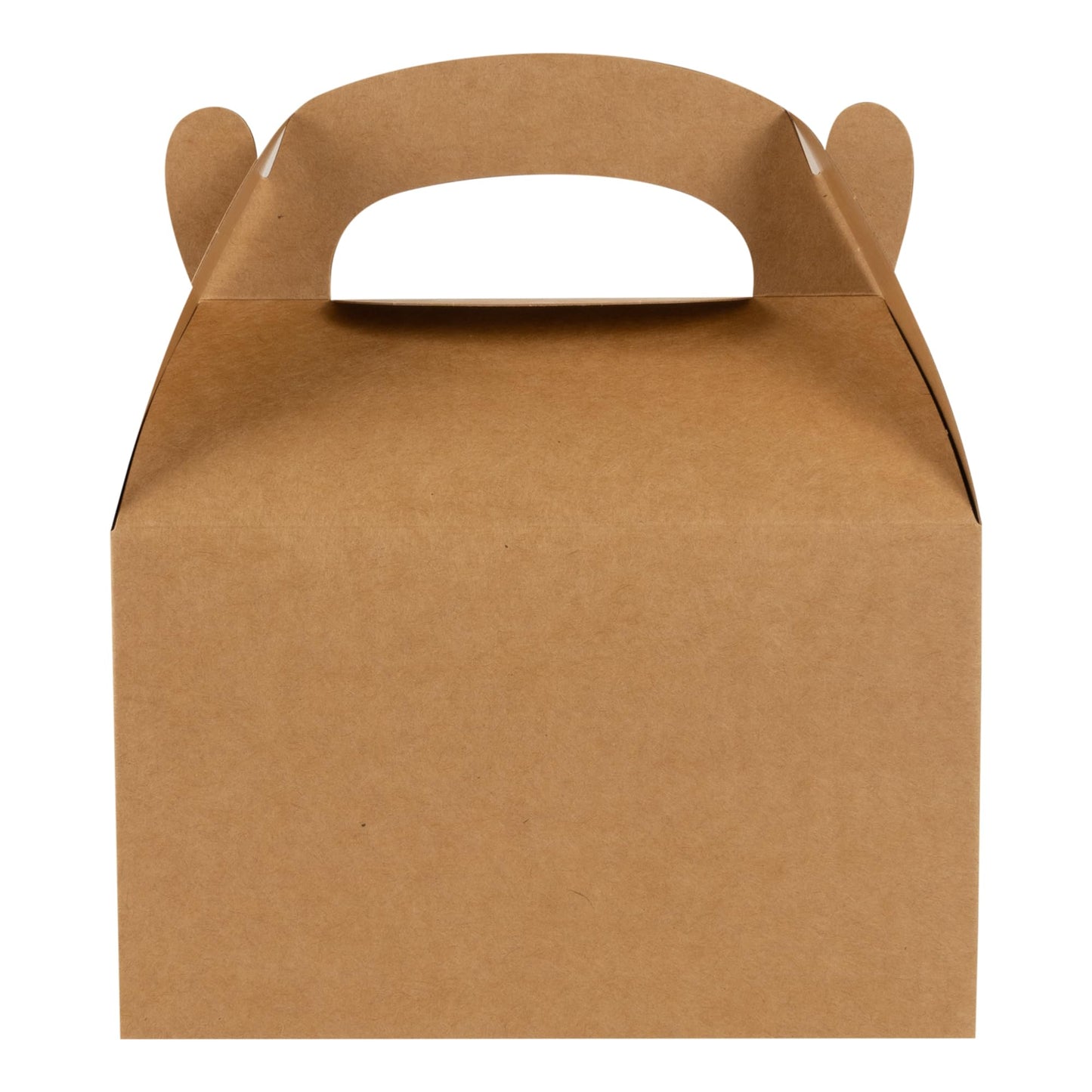 Restaurantware Kraft Gable Boxes 25 Count 6 x 3.5 x 3.5 Inches Paper Gift Boxes Greaseproof With Handles Recyclable Favor Boxes For Birthdays Weddings Baby Showers Brown