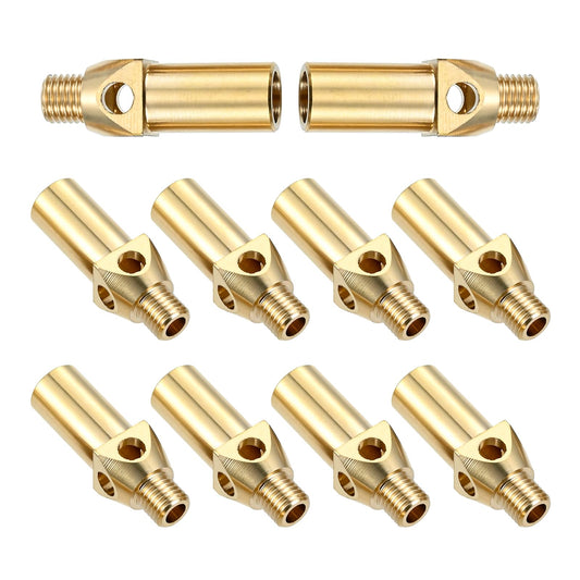 Mtsooning 10PCS Propane Natural Gas Burner Jet, Propane Burner Brass Head Nozzle Replacement for Cast Iron Burner with 10, 20, 32 Tips