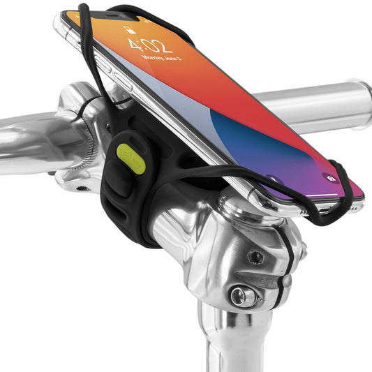 BONE Bike Tie Pro 4, Bike Phone Mount for Stem, Scratch-Free Silicone Bicycle Phone Holder with Shock-Absorbing Design, Compatible with Most Smartphones