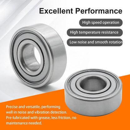 Newnessai 4Pcs Z9504-2RST Spindle Ball Bearing, Replacement for Motorcycles Go-Kart ATVs Snowmobiles Lawn Mowers, Replaces 204BBAR, P204RR6, JD9239
