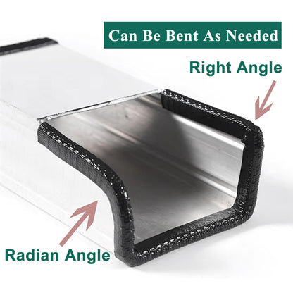 U Shape Rubber Seal Edge Strip Trim Guard for Panels, Car Doors, Steel Plates, Hatches, Table Corners, Fits Edge 1/32 to 1/4 Inch, 10Ft Length