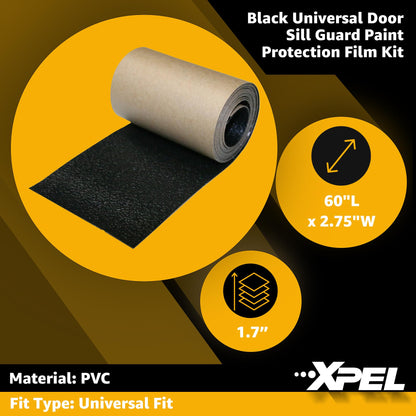 XPEL Black Universal Door Sill Guard (60" x 2.75") Paint Protection Film Kit