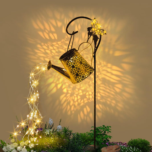 SRNPMIU Solar Garden Decorations Light - Watering Can with Light,Hanging Waterproof Landscape Lantern Lights,Outside Decorations for Yard Patio Pathway