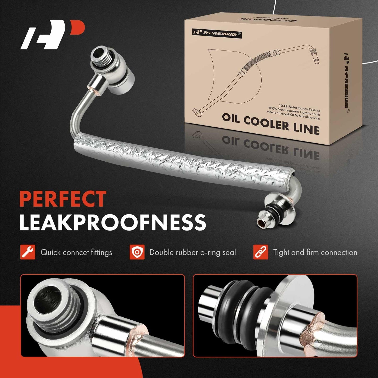 A-Premium Turbocharger Turbo Oil Feed Line Pipe Tube Compatible with Buick, Chevrolet Vehicles - 1.4L - Encore 2013-2021, Cruze 2011-2016, Sonic 2012-2020, Trax 2013-2021 - Replaces 25200947, 55592600