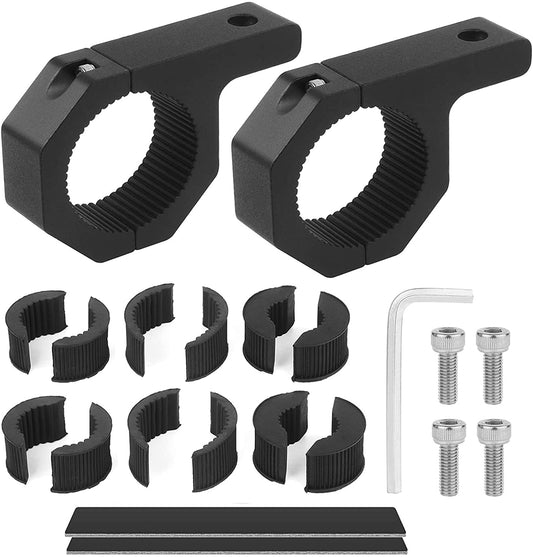 2PCS Tube Clamps for Off-Road ATV UTV Light Bar Clamp Kits (Choice 1"/1.5"/1.75"/2" Inch) Aluminium Mounting Bracket Kit LED Off Road Light Horizontal Bar Clamp Roof Roll Cage Holder