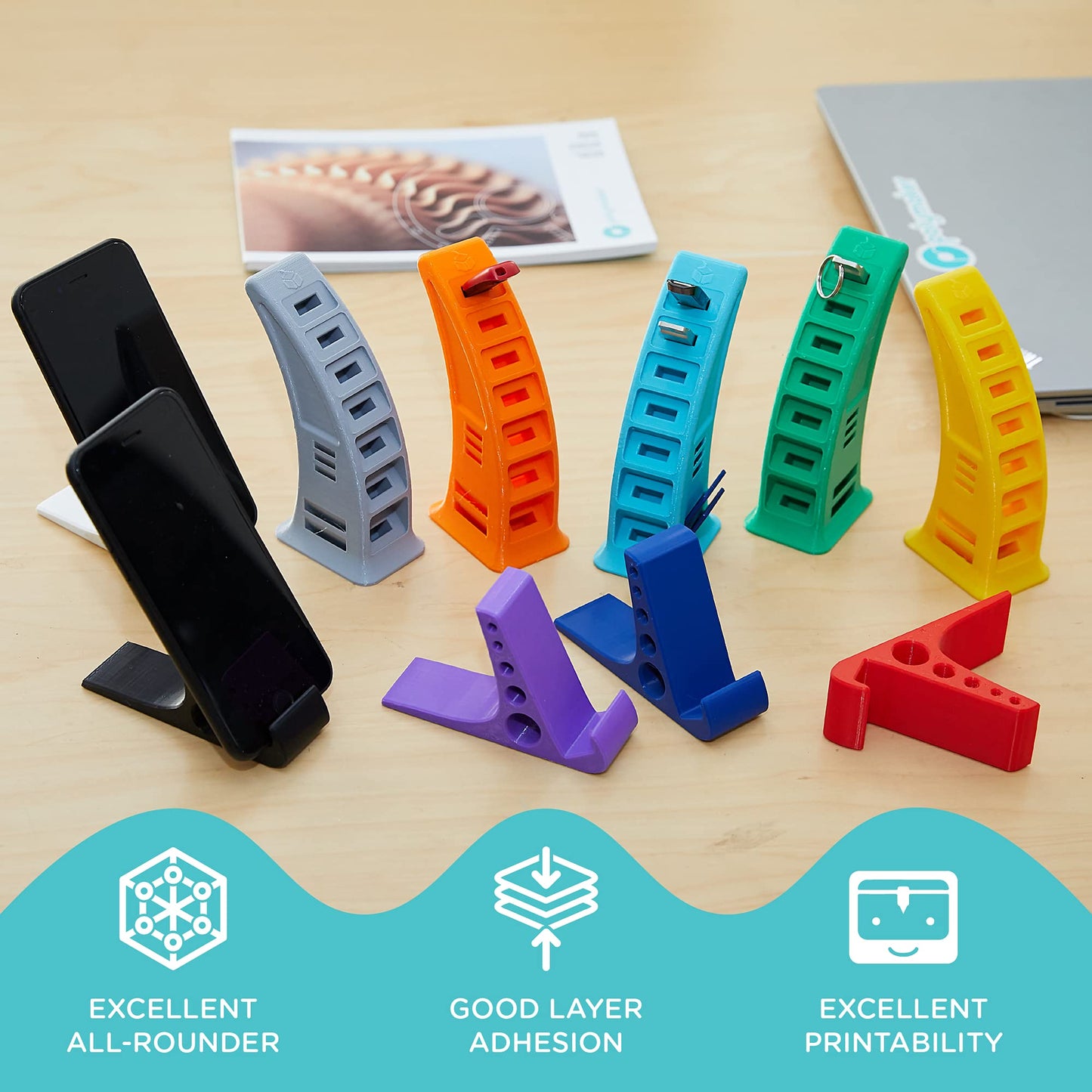 Polymaker PETG Filament 2.85mm 1kg Silver 3D Printer Filament, PolyLite PETG 3D Printing Filament 2.85mm, Dimensional Accuracy +/- 0.03mm, Print with Most 3D Printers
