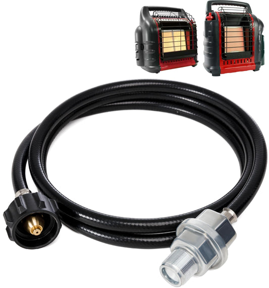 BlueStars Upgraded Propane Fuel Filter F273699 with 6FT Hose - Compatible with Mr.Heater Buddy and Big Buddy Heaters with QCC1/Type1 Adapter Connect 5lb - 40lb Propane Tanks