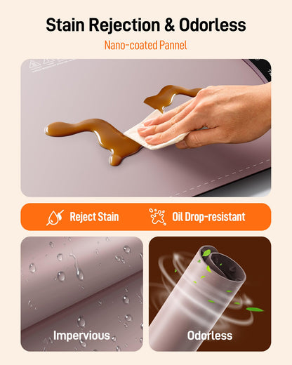 COLDFILL Electric Food Warming Mat - 5s Full Surface Heating, 8 Temperature Levels, Rollable with Child Lock for Safety, Ideal for Parties, Gatherings & Everyday Use, Pink