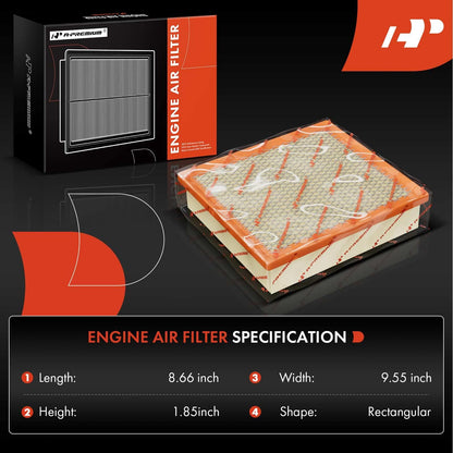 A-Premium Engine Air Filter Compatible with Lexus ES350 & Toyota Avalon, Camry, Highlander, RAV4, 2018-2022, Flexible Panel, Replace# 17801-F0060