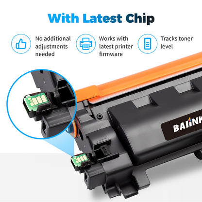 BAIINK TN830XL Toner Cartridge Replacement for Brother 830XL Toner TN830 Compatible with DCP-L2640DW HL-L2460DW HL-L2405W HL-L2400D MFC-L2820DW HL-L2480DW (with Chip, 1 Black)