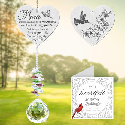 Memorial Gifts for Loss of Mom,Sun Catchers for Windows,Loss of a Mother Sympathy Gifts,Hanging Crystals Ornament for Window Rainbow Maker Prisms Home Decor Gift