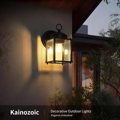 Outdoor Wall Light Fixtures Waterproof Porch Lights Anti-Rust Matte Black Exterior Light Fixture Outdoor Wall Lantern for Patio Front Door Garage House