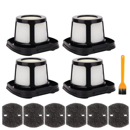 2284W Vacuum Filters for Bissell Pet Hair Eraser Hand Vacuum models 2284W, 2390A, 2390, 2389, 2579, Replace part# 1614212 1614203 1614204 (4 Replacement Filter 6 Foam Filter)