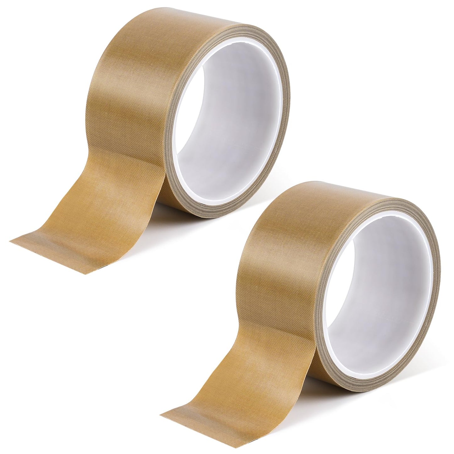 Lainballow 2 Rolls Teflon Fabric Tape, 2''×30Ft PTFE Tape, PTFE Coated Fiberglass Adhesive Tape for Vacuum Sealer Machine, Hand Impulse Sealers Insulation for FoodSaver,Seal A Meal,Weston,0.18mm Thick