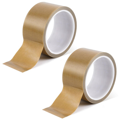 Lainballow 2 Rolls Teflon Fabric Tape, 2''×30Ft PTFE Tape, PTFE Coated Fiberglass Adhesive Tape for Vacuum Sealer Machine, Hand Impulse Sealers Insulation for FoodSaver,Seal A Meal,Weston,0.18mm Thick