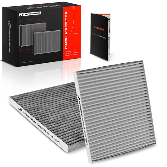 A-Premium 2-PC Cabin Air Filter with Activated Carbon - Compatible with Hyundai & Kia Vehicles - Accent, Tucson, Veloster, Genesis Coupe, Forte Koup, Rio, Rondo, Sportage