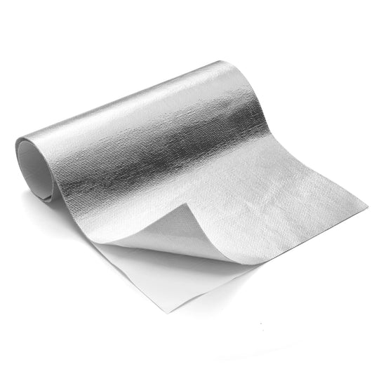 FLASLD Aluminized Heat Shield Thermal Barrier Adhesive Backed Heat Sleeve Up To 2000 Degrees Fahrenheit (12'' X 40'')