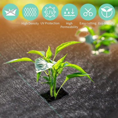 Weed Barrier Landscape Fabric 3ftx50ft Garden Weed Barrier Fabric High Permeability Woven Weed Gardening Mat Ground Cover for Outdoor Gardening Farming