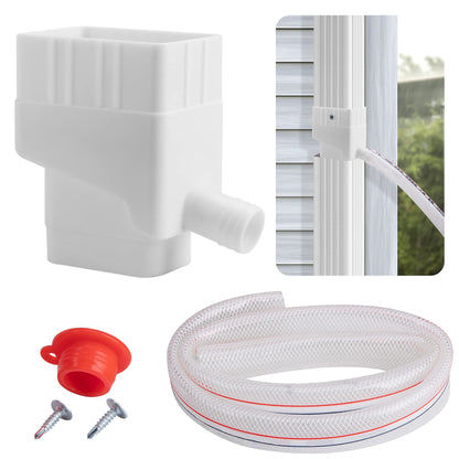 codree Gutter Downspout Diverter - Rainwater Collection Connector System,Raindrop Rainwater Colander Kit for Hose for Diverting Water Fits 2’’ x 3’’ Standard Downspout