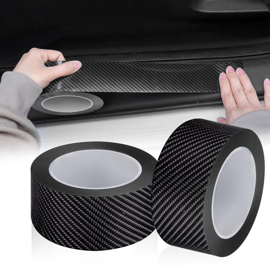 EINESIN Upgraded Car Door Edge Entry Guards, Thickened 5D Carbon Fiber Anti-Collision Waterproof Protector Tape, Scratch Cover Strip Sticker for Car Door Sill Rear Bumper (2 x 394 in（2 Rolls）)