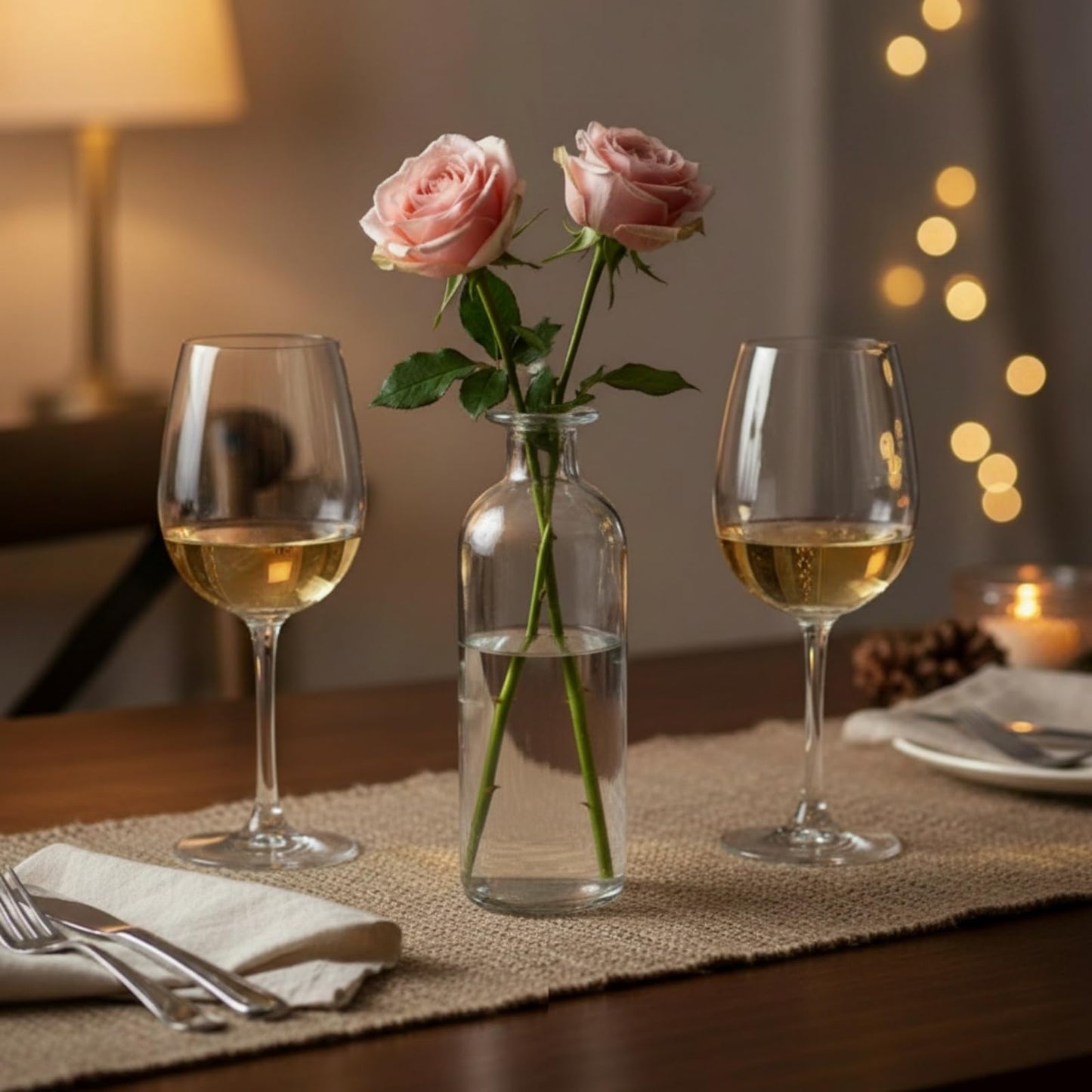 Peohud Set of 12 Glass Bud Vases, Clear Small Flower Vases, Decorative Glass Bottles Floral Vases for Home Decor, Wedding Reception, Centerpieces, Party