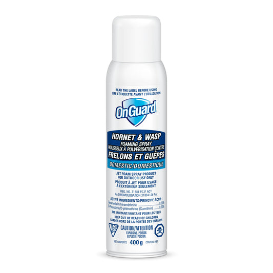 OnGuard Hornet & Wasp Foaming Spray 400g | Control of Exposed Nests of Wasps, Yellowjackets, and Hornets | Ready to Use