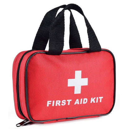 SlimK Small First Aid Kit for Car Travel & Outdoor Emergency Like Minor Cuts, Scratch, Burns & Sprain - 112 Pieces of Premium Sterile Emergency Kit First Aid Supplies - Compact & Lightweight Bag