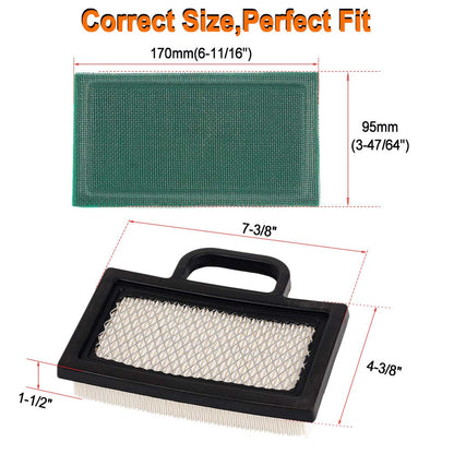 HIFROM MIU11286 GY20575 Air Filter Pre-Filter Fuel Oil Filter Spark Plug Shut Off Value Tune Up Kit Compatible with John Deere D140 L120 Z425 X130R L118 LA135 LA120 Z425 Lawn Mower Tractor Engine