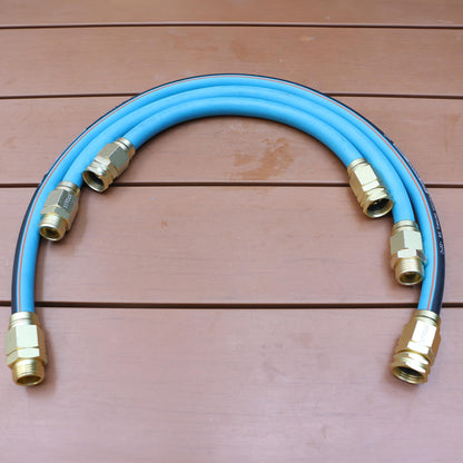 STYDDI Metal Heavy-Duty 5/8-Inch Garden Hose Connector Repair Fittings, Aluminum-Alloy Female and Male Hose Menders, 5/8" Water Hose Ends Coupler Replacement, 2 Set
