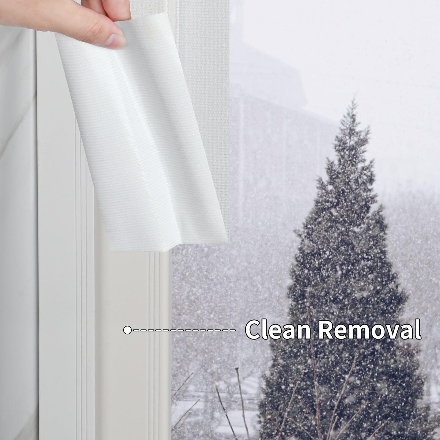 MILEQEE Cloth Duct Window Seal Strip Tape for Winter, 1.89in x 66FT, Weather Stripping Sealing Insulation Tape for Windows and Door, Easy Tear Sealer Draft Blocker White