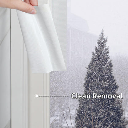 MILEQEE Cloth Duct Window Seal Strip Tape for Winter, 1.89in x 66FT, Weather Stripping Sealing Insulation Tape for Windows and Door, Easy Tear Sealer Draft Blocker White