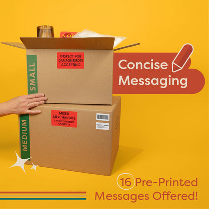 Aegis Adhesives - 3" X 5" (1 Roll, 500 Stickers) Glass - Please Handle with Care - Thank You Warning Shipping Labels