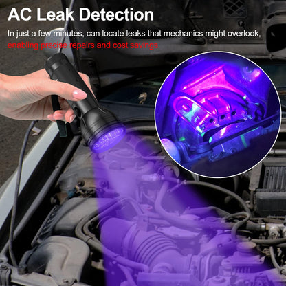 Vansky Air Conditioner Leak Detector: Professional Car Tool 68 LED Automotive AC UV Dye Leak Detection Kit with Protective Glasses