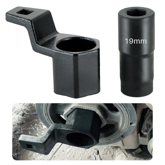 NYXOVA 19 mm Harmonic Balancer Socket and 50mm Crankshaft Crank Pulley Wrench Holder, Crankshaft Pulley Removal Tool Compatible with Honda Engines, Acura Engines