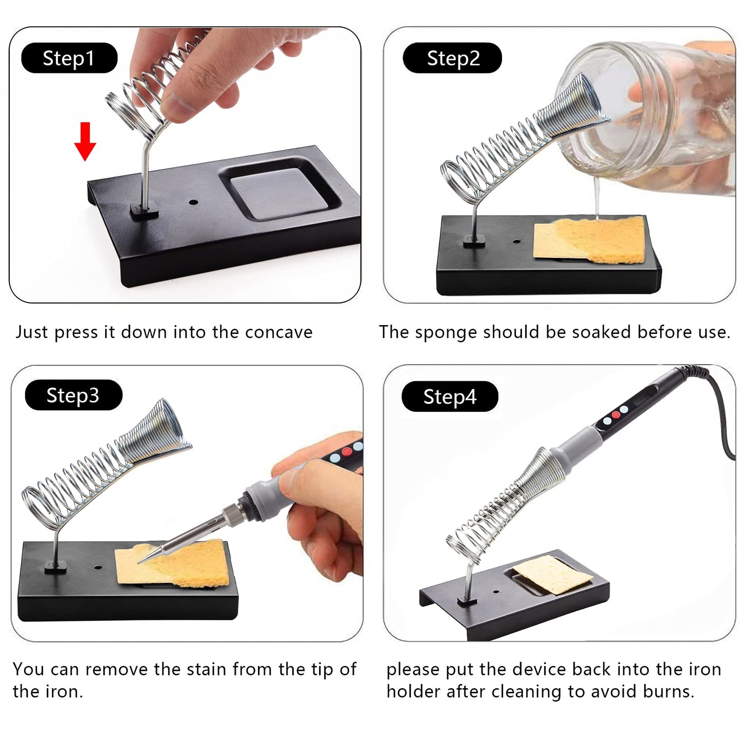 90W Soldering Iron with LCD Adjustable Temp 180-480°C, Soldering Kit with 5 Tips, Desoldering Pump, Solder Wire, Tweezers, Iron Stand, Sponge, Power Cords - Ideal for Solder Iron Electronics Repairs