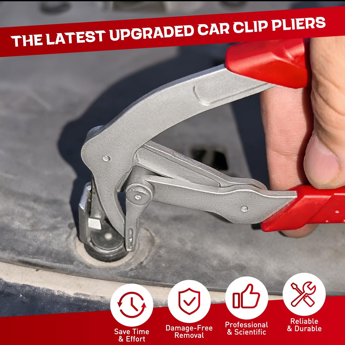 Car Clip Pliers Automotive, Labor-Saving Clip Removal Tool for Damage-Free Disassembly Panel Removal, Precision Panel Clip Pliers for Versatile Automotive Fasteners