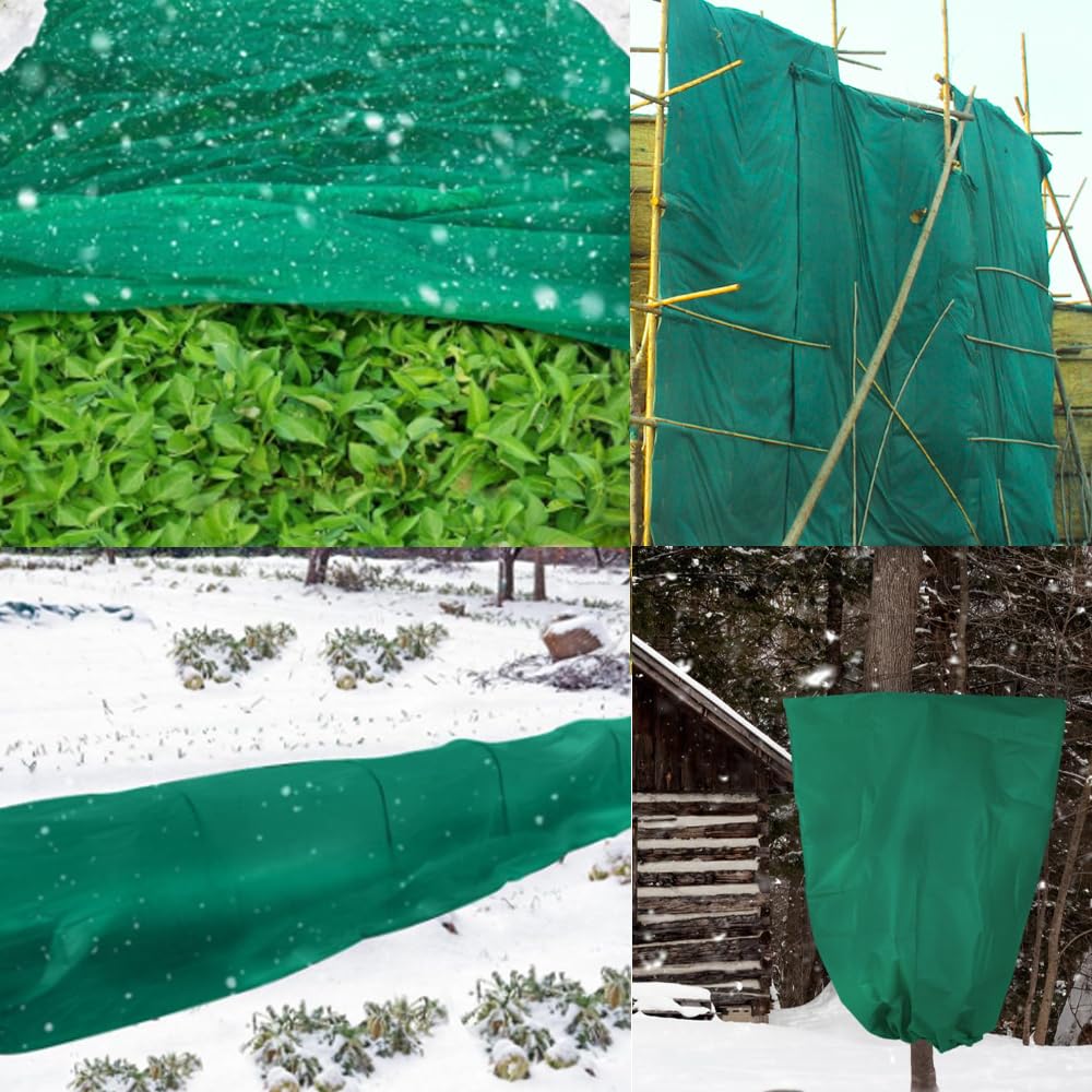 9.8×32.8Ft Plant Freeze Protection Cover,1.2OZ Non-Woven Frost Cloth Blanket,Garden Frost Fleece Cover for Vegetable Reusable Floating Row Cover for Cold Weather,Plant Cover Screen Protection