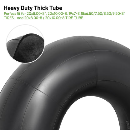 Heavy Duty 20x8.00-8 Inner Tubes, 20x8-8, 20x10.00-8, 20x10-8 18x6.50-8, 18x7.50-8, 18x8.50-8 18x9.50-8 Universal Fit Tire Tube with TR13 Straight Valve Stem for Mower/Tractor/Golf Cart and More 1 PCS