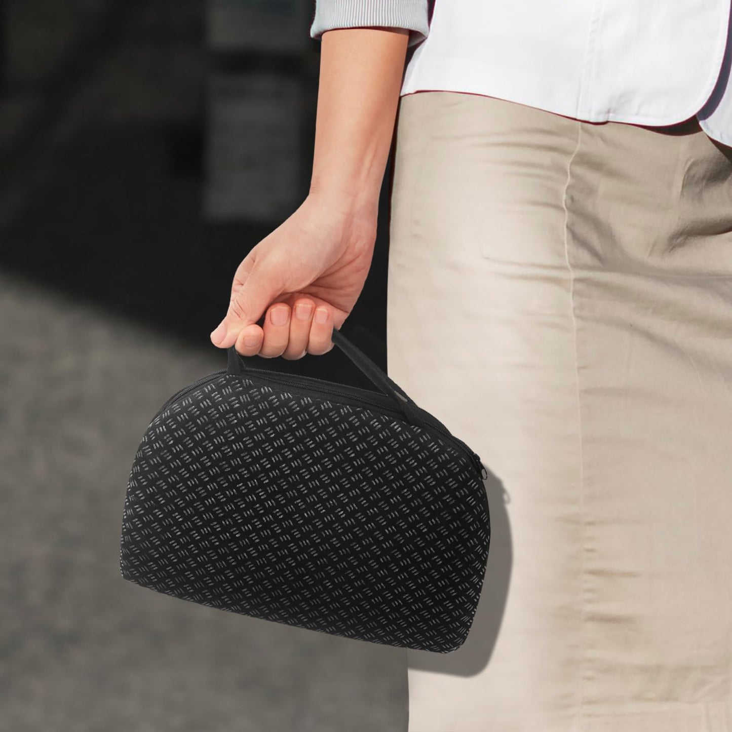 Foldable Gel Seat Cushion of Airy Cooling Gel, Portable Chair Pad for Travel, Honeycomb Seat Cushion for Stadium & Bench, Portable Chair Cushion for Sitting Fatigue Relief (0.9-Inch Thick, Black)