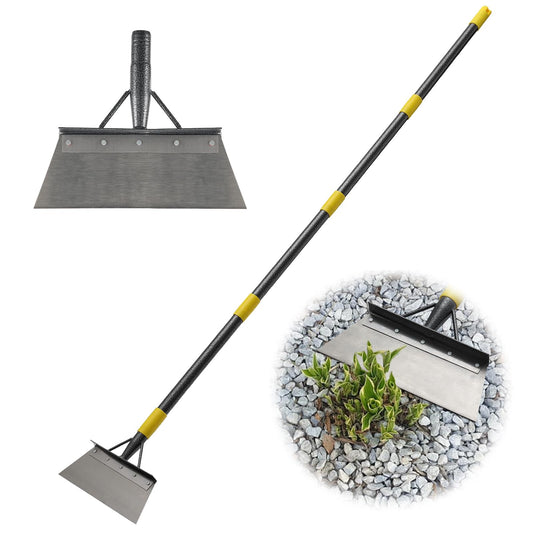 Garden Cleaning Shovel, Multifunctional Flat Shovel with 66 Inch Adjustable Length Ergonomic Handle, Gardening Scraper Shovel for Weeding,Scraping,Ice Remove…