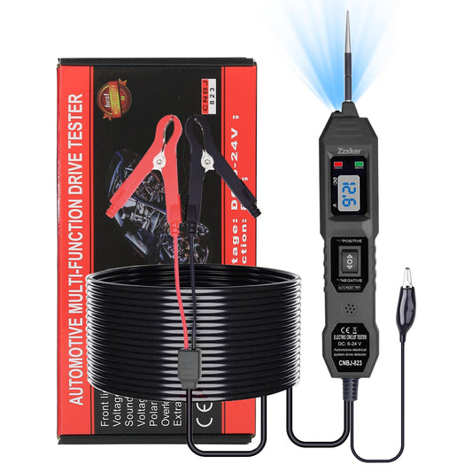 Power Circuit Probe Tester,6-24V DC Circuit Tester Automotive,Test Light,Fuse & Voltage Tester,Automotive Short Circuit Breake Finder Electrical Tools (Black) (Black)