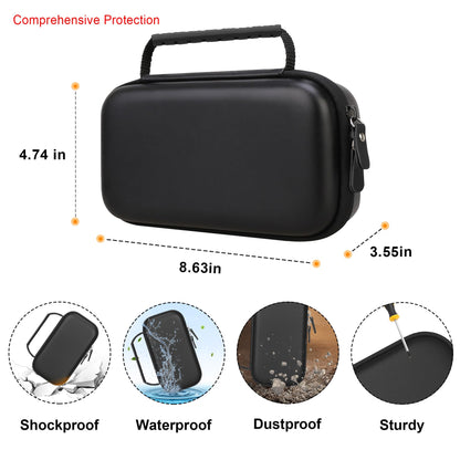 Elonbo Carrying Case for Garmin Montana 700i / 700 / 750i Handheld GPS, Handheld Satellite Communicator Travel Holder, Extra Mesh Pocket Fits USB Cable, Black.