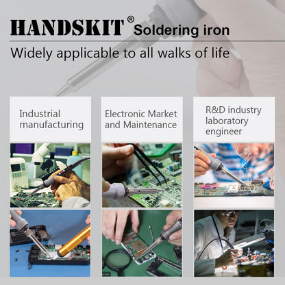 90W Soldering Iron with LCD Adjustable Temp 180-480°C, Soldering Kit with 5 Tips, Desoldering Pump, Solder Wire, Tweezers, Iron Stand, Sponge, Power Cords - Ideal for Solder Iron Electronics Repairs