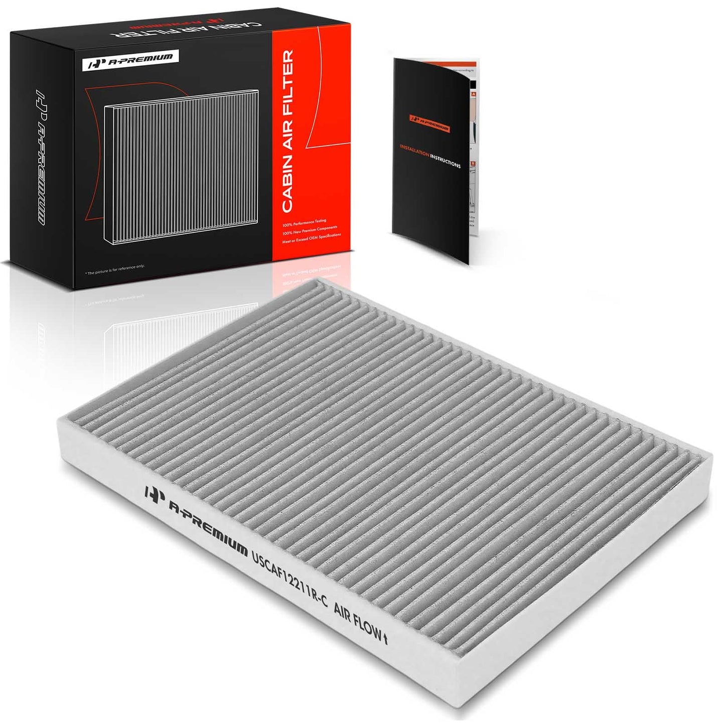 A-Premium Cabin Air Filter with Activated Carbon Compatible with Audi A4, A4 Quattro, Q5, Q7, A5 Quattro, A6 Quattro, A6 allroad, A7 Sportback, A8 Quattro, Q8, e-tron S, S4 & Porsche Cayenne, Macan
