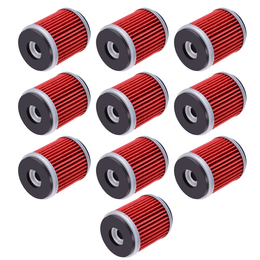 Vkinman 10Pcs 1S4-E3440-00 HF140 Oil Filters, Replacement for Yamaha YFZ450R 2009-2024 YZ450F WR250F WR450F 2009-2025, Replaces 38B-E3440-00 5D3-13440-00