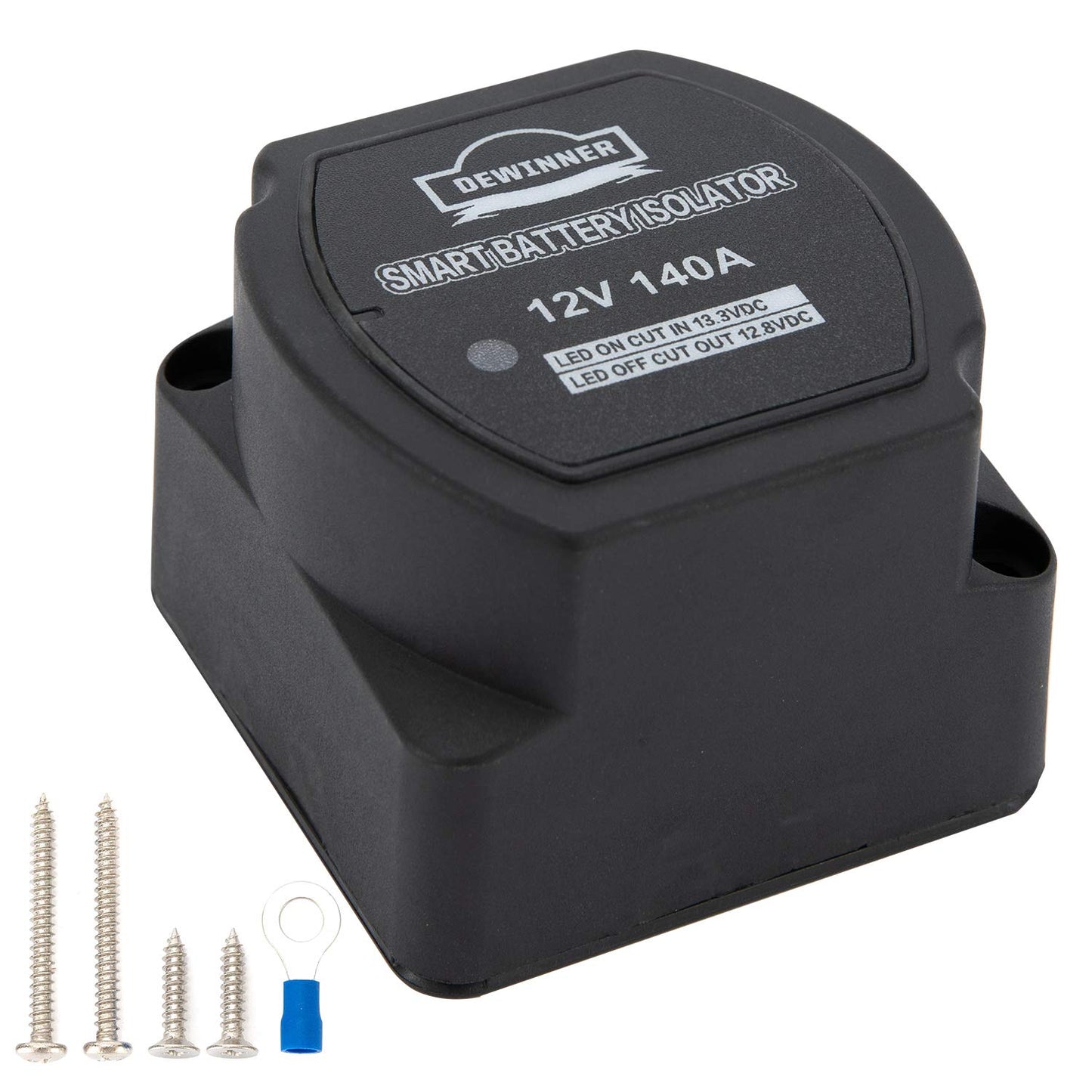 Dual Battery Smart Isolator DEWINNER - VSR - 140 Amp 12 Voltage Sensitive Relay Specially Designed for ATV, UTV, Boats, RV's, Campers 5th Wheels Off Road Vehicles Rhino Polaris Artic Cat ETC