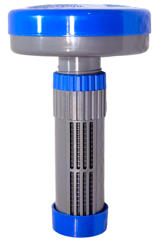 Floating Dispenser for Hot Tub / Spa / Small Pool - Accepts up to 1-1/8" Chlorine or Bromine Mini Tabs - Adjustable Flow Rate Tablet / Chemical Floater